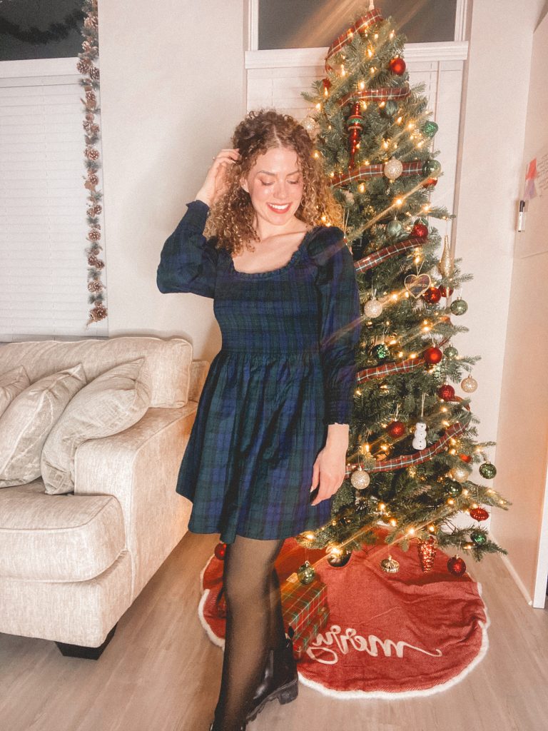 The Norah Nap Dress in Blackwatch Tartan